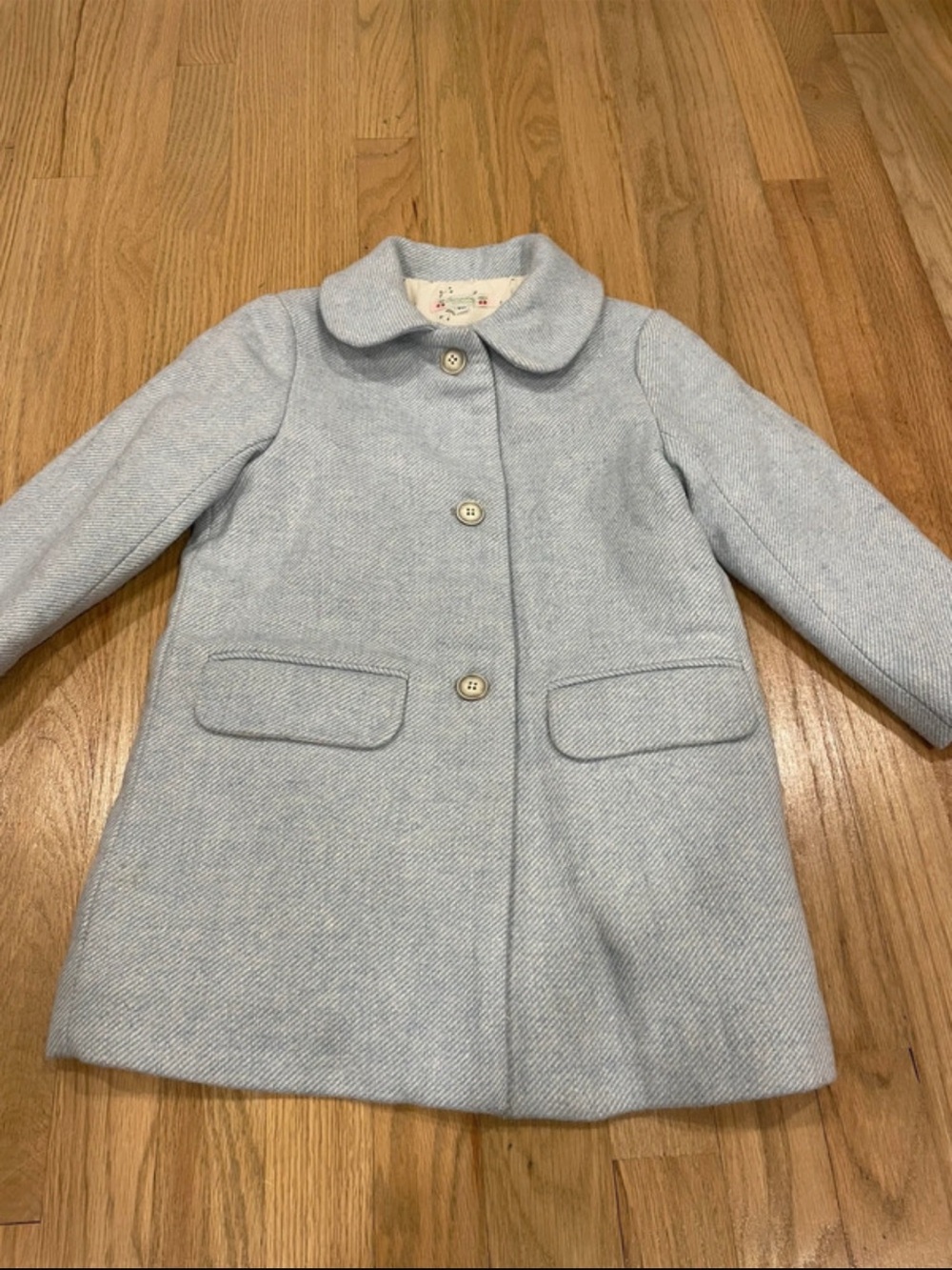 Bonpoint Light Blue Kids Wool-Blend Coat
